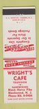 Matchbook Cover - Wright's Cafe Blackwood NJ