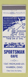 Matchbook Cover - Sportsman Cafe Warren OH