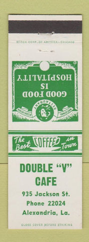 Matchbook Cover - Double V Cafe Alexandria LA