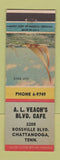 Matchbook Cover - AL Veach's Blvd Cafe Chattanooga TN