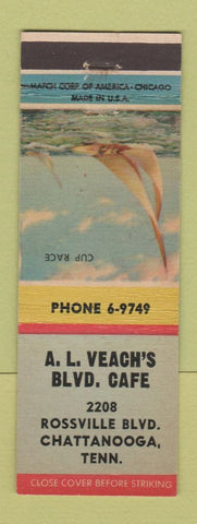 Matchbook Cover - AL Veach's Blvd Cafe Chattanooga TN