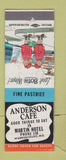 Matchbook Cover - Anderson Cafe Martin Hotel Warrensburg MO