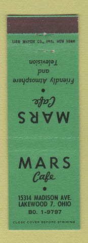 Matchbook Cover - Mars Cafe Lakewood OH
