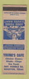 Matchbook Cover - Young's Cafe Houston TX