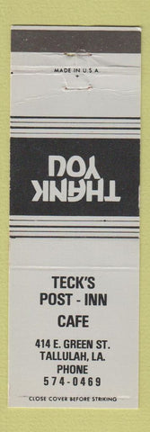 Matchbook Cover - Teck's Post Inn Cafe Tallulah LA