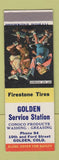Matchbook Cover - Golden Service oil gas Conoco Golden Colorado SAMPLE