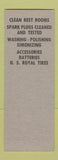 Matchbook Cover - Carlton's Pan Am oil gas Nashville TN US Tires SAMPLE