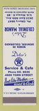 Matchbook Cover - Deter's Colonial Manor Texaco oil gas Denver Colorado SAMPLE