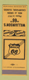 Matchbook Cover - Phillips 66 oil gas Williamson's Champaign IL SAMPLE