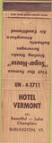 Matchbook Cover - Hotel Vermont Burlington VT