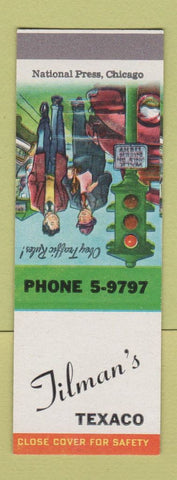 Matchbook Cover - Tilman's Texaco oil gas SAMPLE