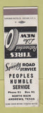 Matchbook Cover - Peoples Humble oil gas Andrews TX SAMPLE