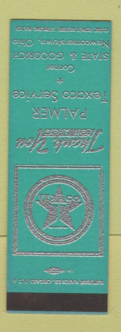 Matchbook Cover - Texaco oil gas Palmer Newcomerstown OH SAMPLE