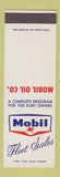 Matchbook Cover - Mobil oil gas Fleet Sales SAMPLE