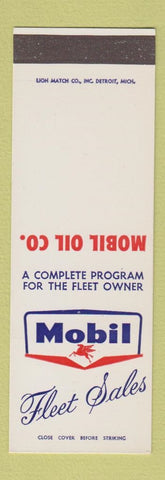 Matchbook Cover - Mobil oil gas Fleet Sales SAMPLE