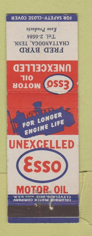 Matchbook Cover - Esso oil gas Fred Byrd Chattanooga TN