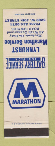 Matchbook Cover - Marathon oil gas Lynhurst