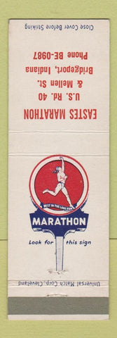 Matchbook Cover - Marathon oil gas Eastes Bridgeport IN