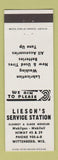 Matchbook Cover - Liesch's Service Mobil oil gas Wittenberg WI