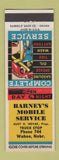 Matchbook Cover - Barney's Mobile oil gas Wahoo NE