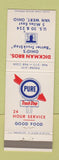 Matchbook Cover - Pure oil gas Dickman Bros Van Wert OH