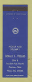 Matchbook Cover - Pure oil gas Donald Villard Canton OH