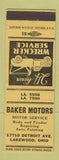 Matchbook Cover - Baker Motors Lakewood OH