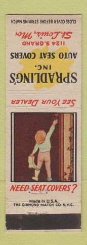 Matchbook Cover - Spradling's Auto Seat Covers St Louis MO