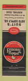 Matchbook Cover - Federal Mogul Bearings Suit's Auto Parts Herefort TX