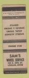 Matchbook Cover - Sam's Wheel Service Lorain OH