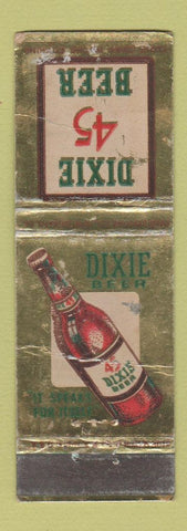 Matchbook Cover - Dixie 45 Beer WORN