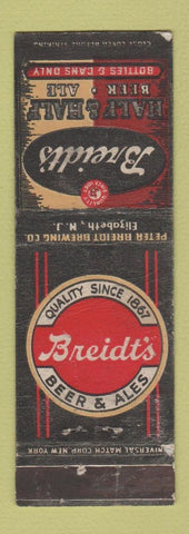 Matchbook Cover - Breidt's Beer Elizabeth NJ WORN