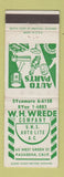 Matchbook Cover - WH Wrede Auto Parts Pasadena CA
