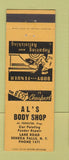 Matchbook Cover - Al's Body Shop Seneca Falls NY