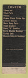 Matchbook Cover - Toledo Valves TE Poppe Auto Parts Austin TX
