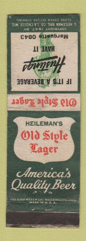 Matchbook Cover - Old Style Lager Beer Hustings WEAR