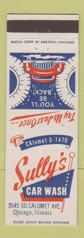 Matchbook Cover - Sully's Car Wash Chicago IL