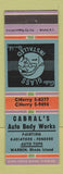 Matchbook Cover - Cabral's Auto Body Works Warren RI