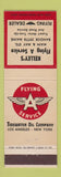 Matchbook Cover - Flying A ooil gas Kelley's Bangor ME
