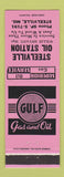 Matchbook Cover - Gulf oil gas Steelville MO