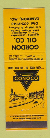 Matchbook Cover - Conoco oil gas Gordon Cameron MO