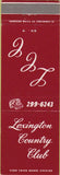 Matchbook Cover - Lexington Country Club KY?