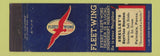 Matchbook Cover - Fleet Wing oil gas Shelley's Palmdale PA