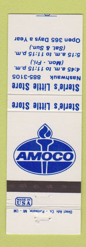 Matchbook Cover - Amoco oil gas Sterle's Little Store Nashwauk MN