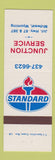 Matchbook Cover - Standard oil gas Junction Service Midwest WY