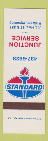 Matchbook Cover - Standard oil gas Junction Service Midwest WY