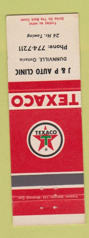 Matchbook Cover - Texaco oil gas J&P Auto Clinic Dunnville ON
