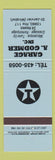 Matchbook Cover - Garage A Godmer Texaco oil gas St Janvier Mirabel QC