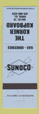 Matchbook Cover - Korner Kupboard Sunoco oil gas Davis IL