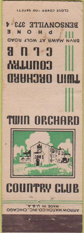 Matchbook Cover - Twin Orchard Country Club Long Grove IL